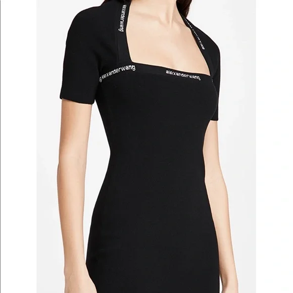 alexander wang black bodycon dress Alexander Wang // Knit Sleeveless Slip Dress  VSP Consignment